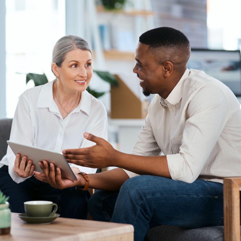 Person Meeting with Advisor