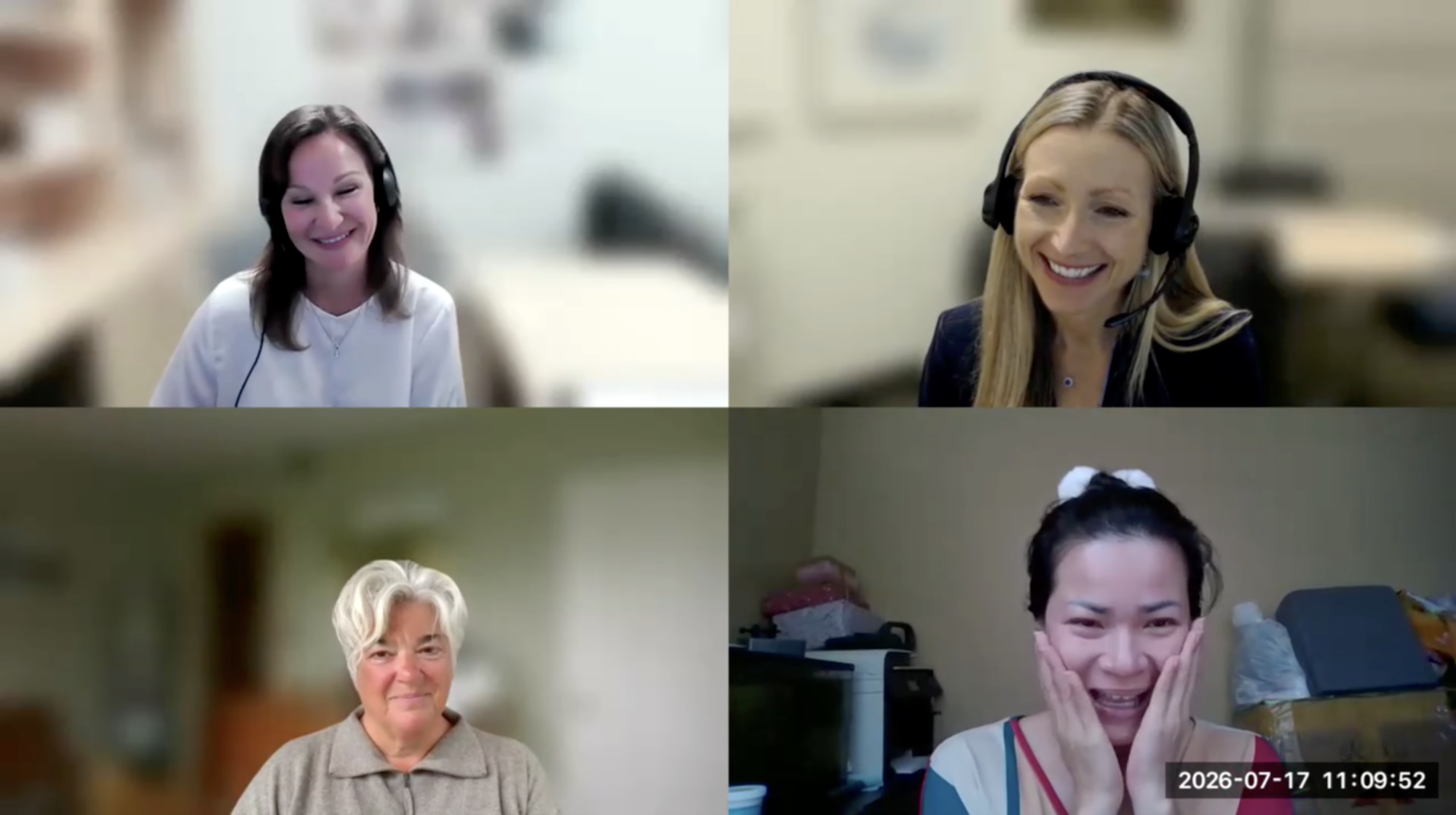foundation staff congratulating honors grant recipient